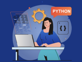 A drawing of a python developer.