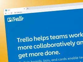 Home page of Trello - project management application.