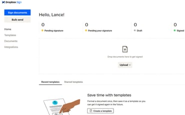 Hello. Sign Dropbox Sign Example.pdf How to use Dropbox Sign to create documents for other people to sign