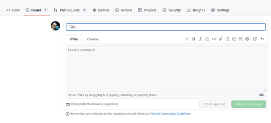 How to create a GitHub Issue