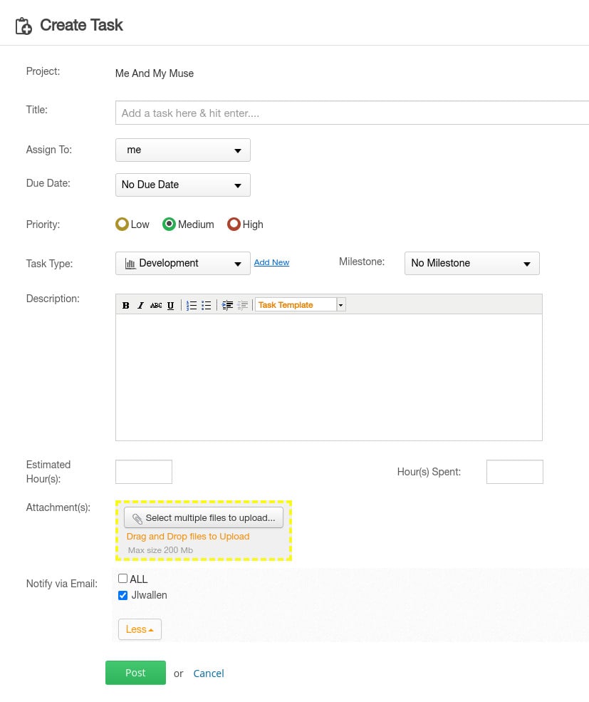 How to create a new project in the self-hosted version of Orangescrum