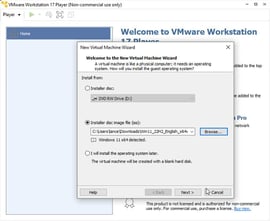 Create a Windows 11 virtual machine with VMware Workstation Player