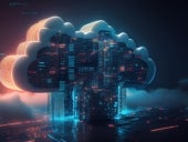 Cloud computing technology concept background, digital illustration generative AI