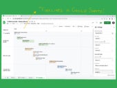 A Google timeline with the text Timelines in Google Sheets! above.