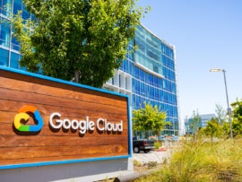 The Google Cloud outside their headquarters.