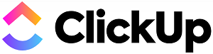 ClickUp logo.
