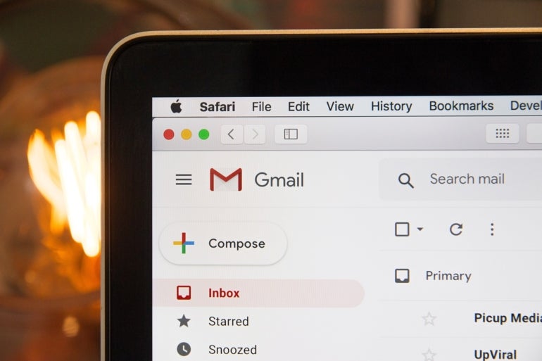 A screenshot of a Gmail inbox. Gmail and Google Calendar are now both supported for client-side encryption. 