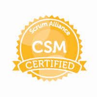 Certified ScrumMaster logo.