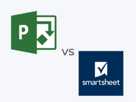 The Microsoft Project and Smartsheet logos.