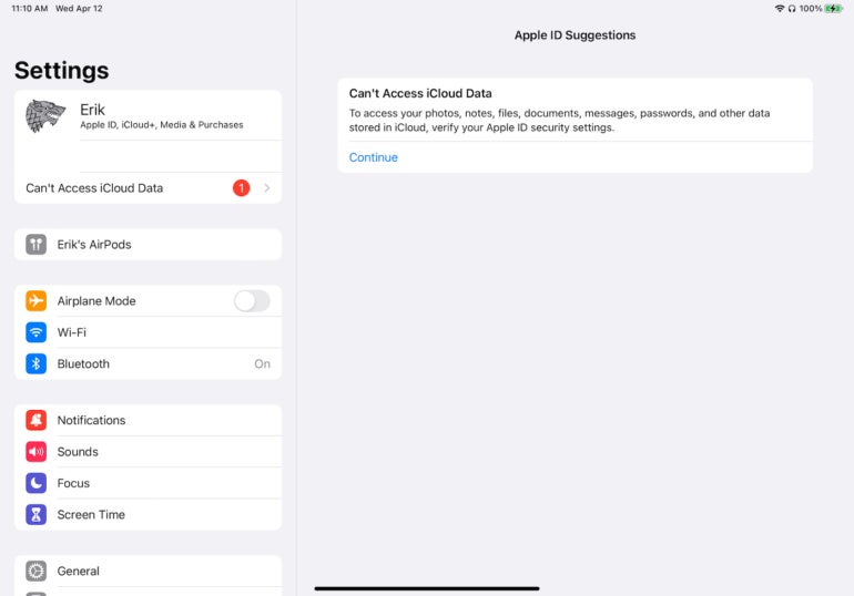 Be prepared to enter the new Apple ID password multiple times to enable restoring iCloud data access when updating the corresponding credentials.