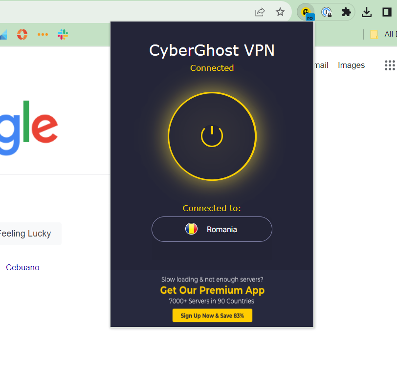 cyberghost extention for chrome