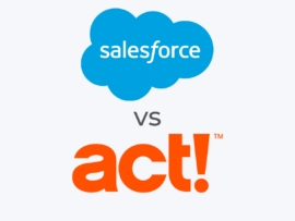 The Act! and Salesforce logos.