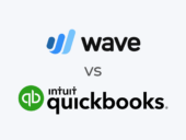 The Wave and QuickBooks logos.