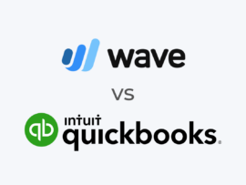 The Wave and QuickBooks logos.