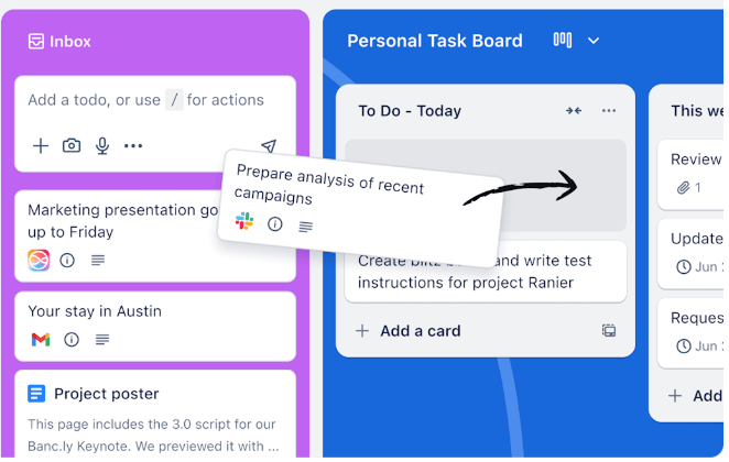 Trello's dashboard.