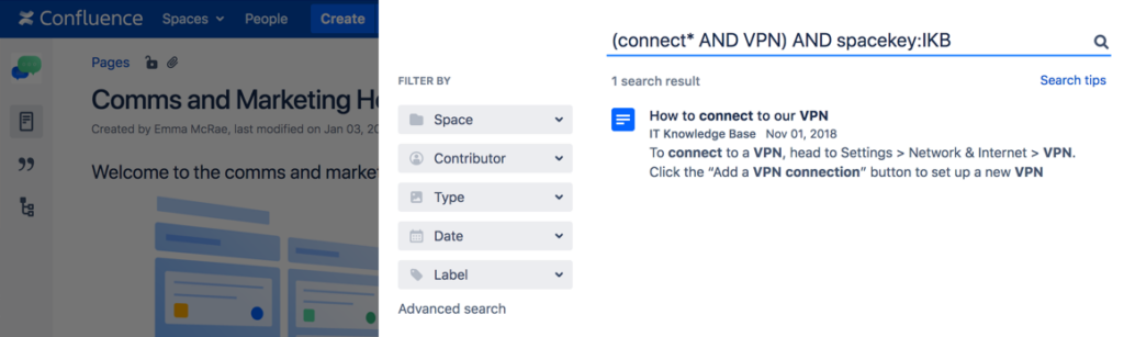 Confluence organization