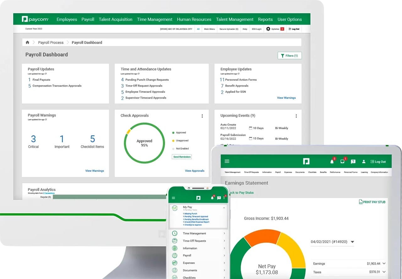 Gusto Vs. Paycom: Payroll Software Comparison