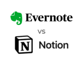 The Evernote and Notion logos.