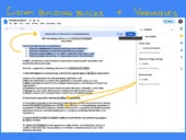 Custom building blocks and variables in Google Docs.
