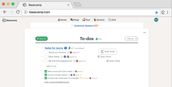 Basecamp Clockify integration