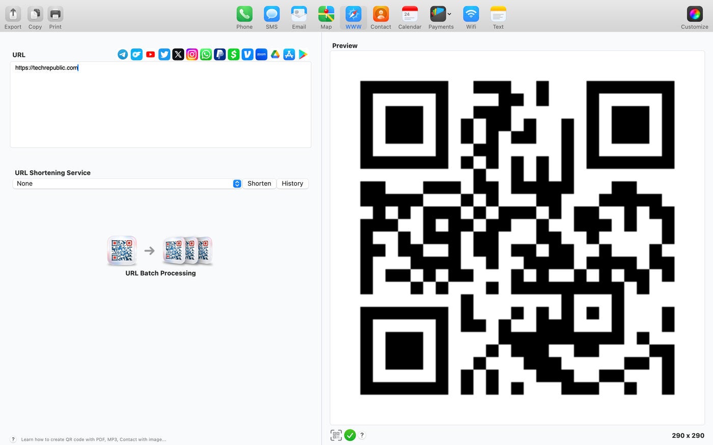 iQR codes - QR Code Art Studio offers several preset options along with the ability to significantly customize the appearance of the generated QR codes.