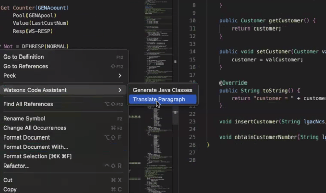 Watsonx Code Assistant Adds COBOL-to-Java Translations on IBM Z