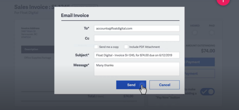 Create and send invoices from Sage Accounting Software with just a few clicks.