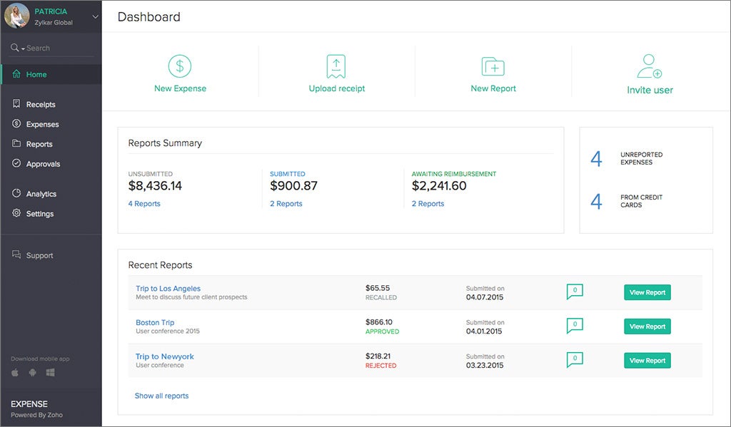 Zoho Expense Review: Features, Pricing and More