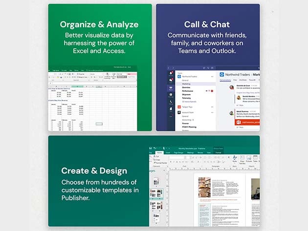 Infographic explaning features of Microsoft Office.