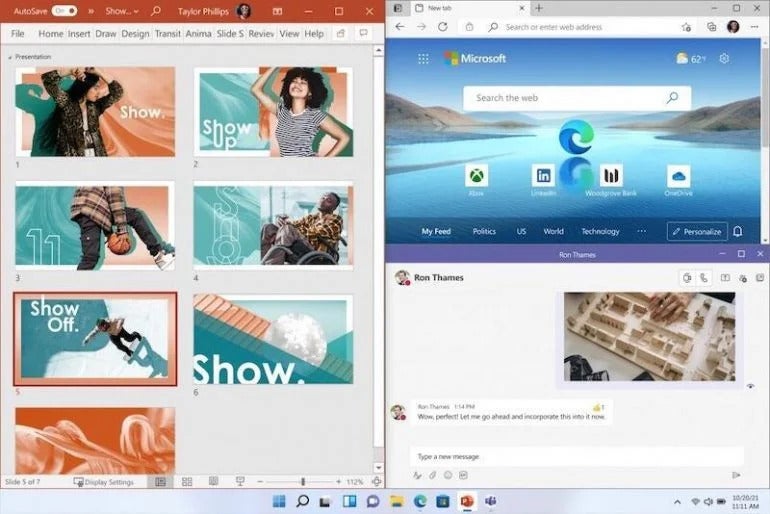 The new Windows 11 Desktops feature.