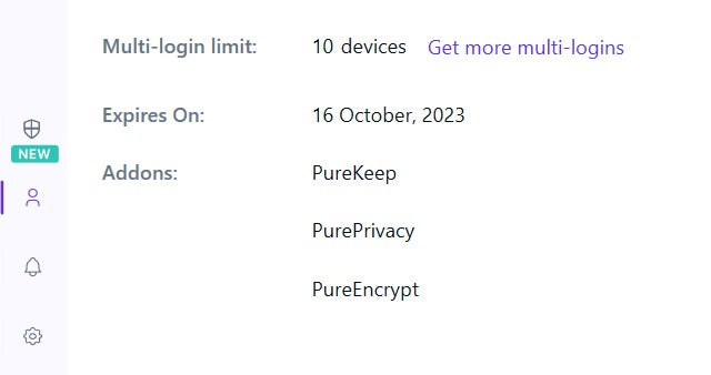 Multiple logins with PureVPN.