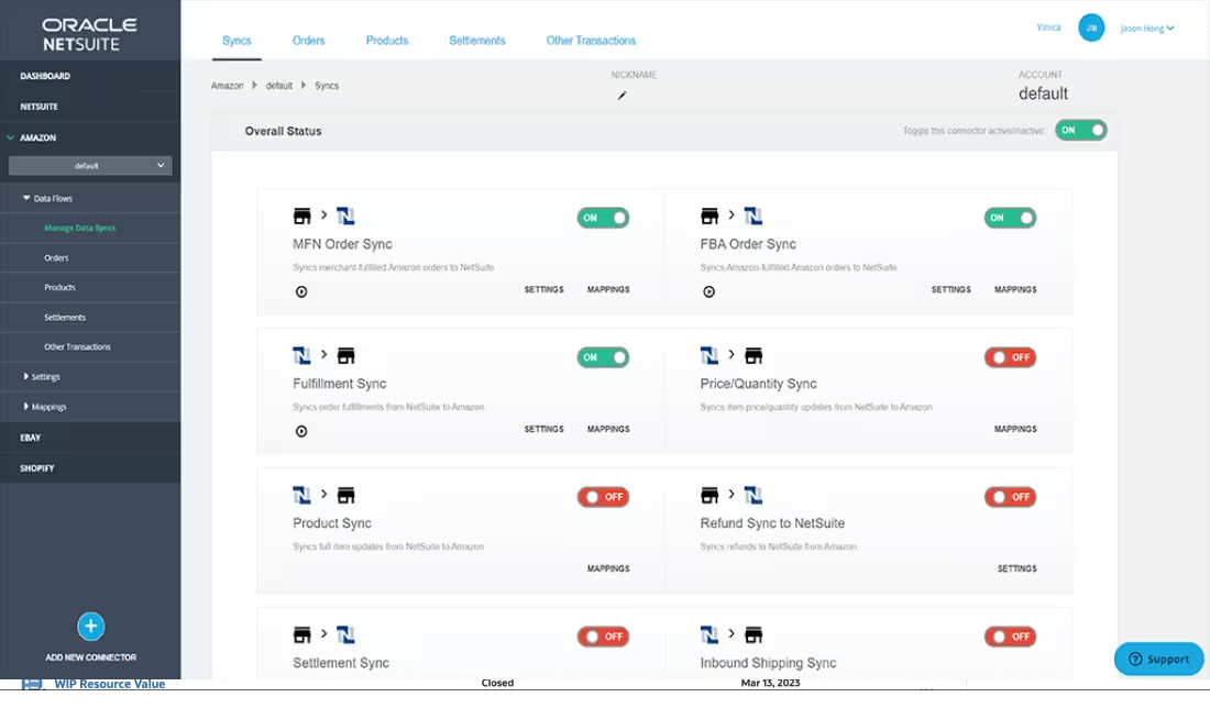 NetSuite Connector to sync your ERP to e-commerce platforms like Amazon.