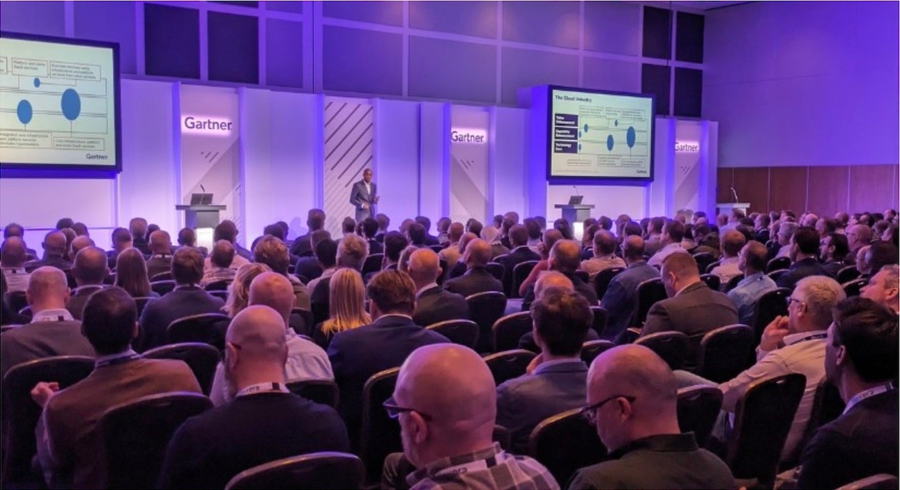 Gartner's distinguished VP analyst Dennis Smith speaking at the firm's IT Infrastructure, Operations & Cloud Strategies conference in London in November 2023. Image: Gartner