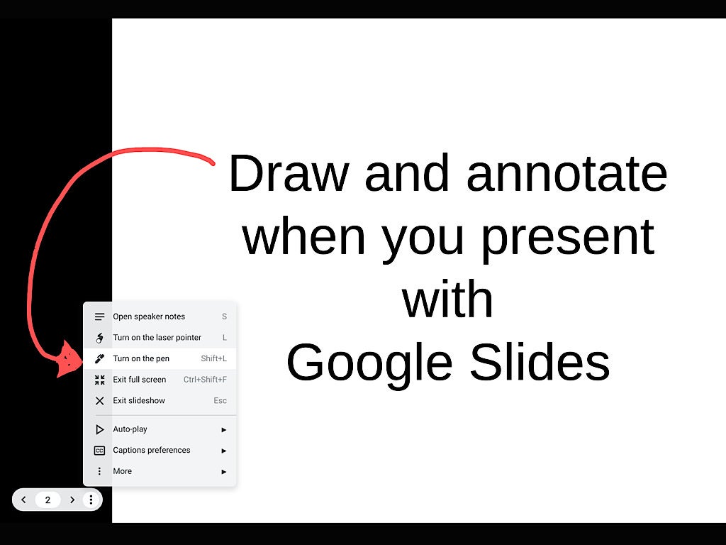 google slides cut off in presentation mode