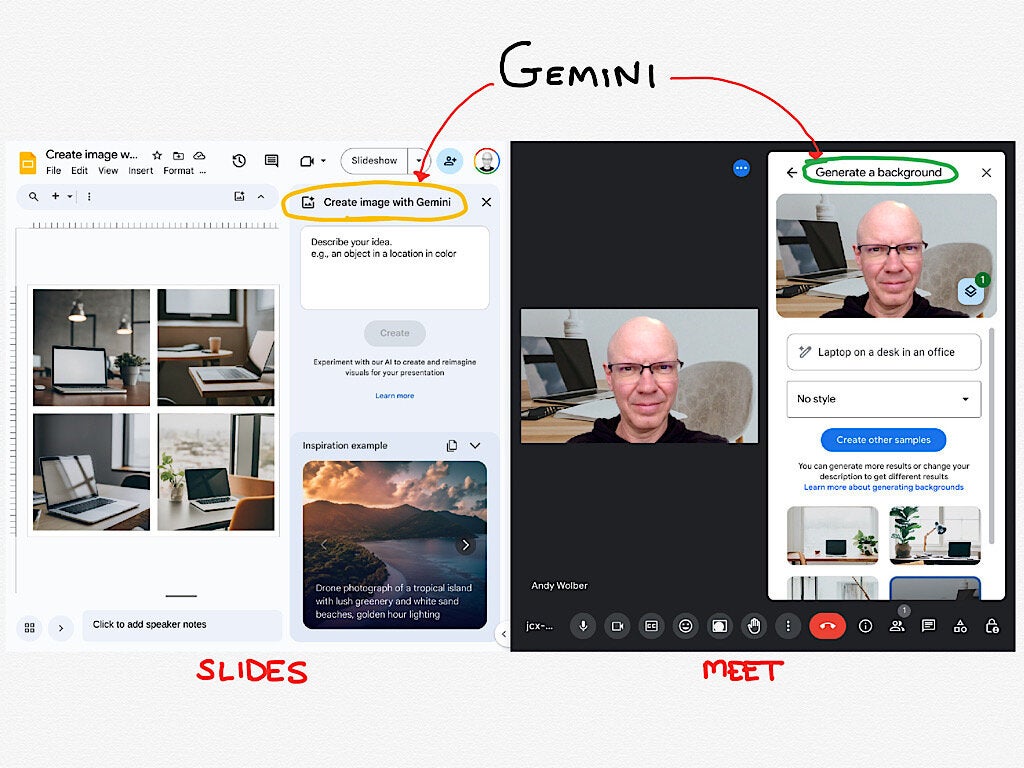  A substance   punctual  of the archetypal  paragraph of James Joyce’s Two Gallants produced the representation  generated by Google Slides (left) and Google Meet (right).