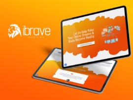 Promotional graphic for iBrave.