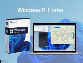 Promotional graphic for Windows OS.