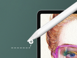 The Digi Pen writing on an iPad.