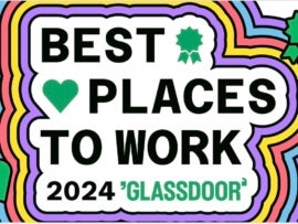 Glassdoor's Best Places to Work 2024 logo.