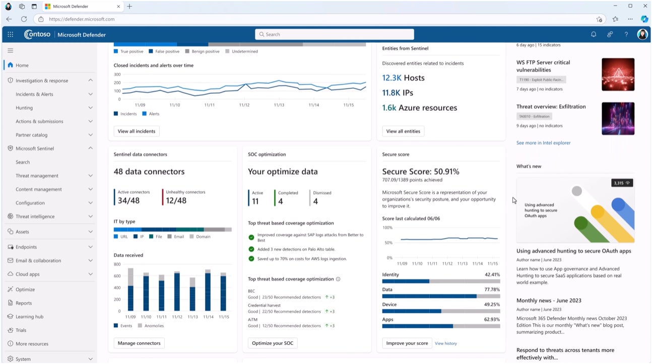 Microsoft Defender’s unified portal.