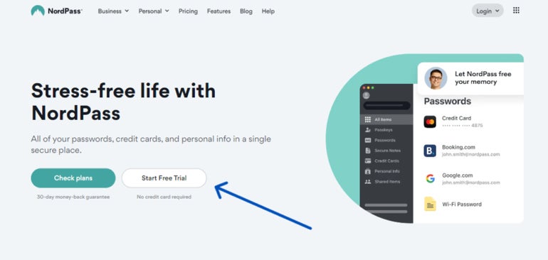 NordPass Premium free trial.