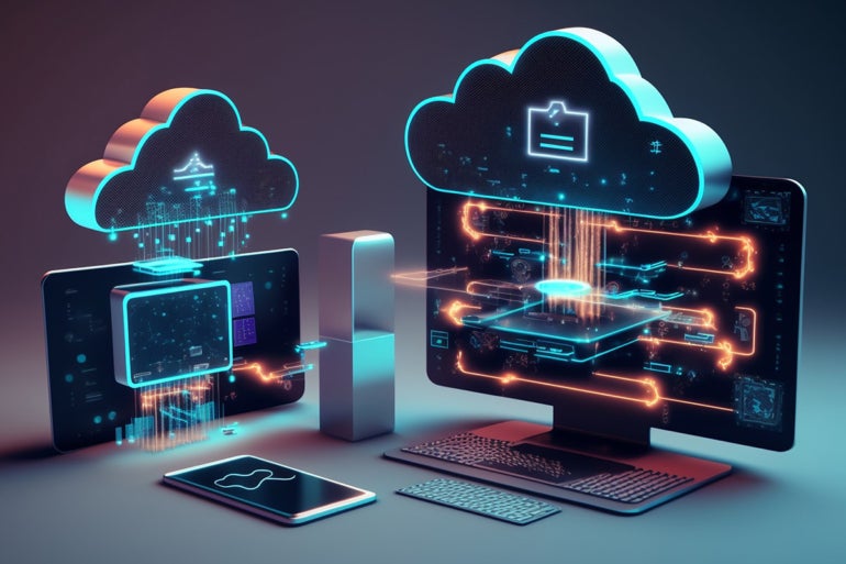 Visualization of devices connected to the cloud.