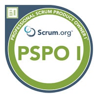 Scrum.org - PSPO badge.