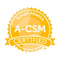 Scrum Alliance - A-CSM badge.