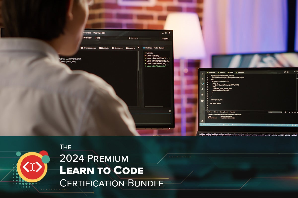 Promotional graphic for the Learn to Code Certification Bundle.