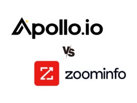 Versus splash graphic for Apollo.io and ZoomInfo.