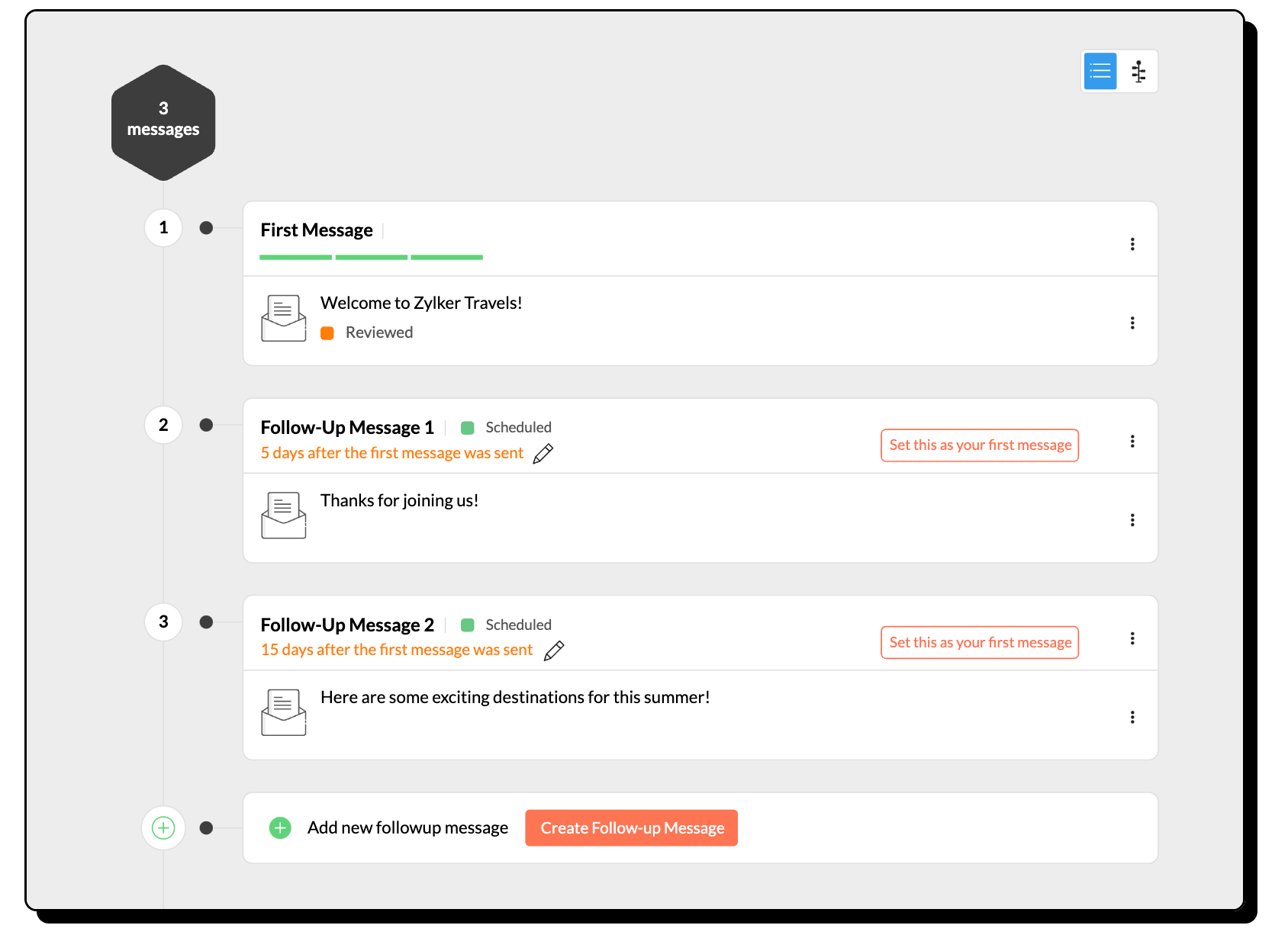 Zoho CRM sample email campaign