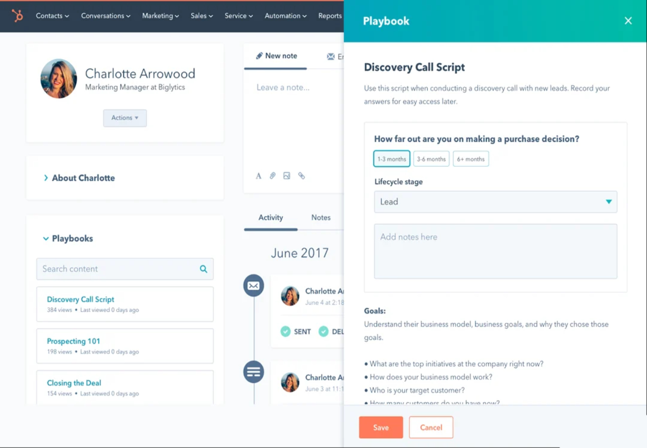 Sample playbook diagnostic   connected  HubSpot's dashboard.