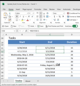 How to Format a Copy for Excel Worksheet Columns and Rows