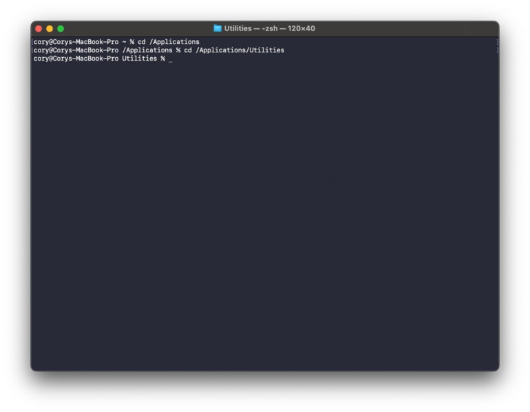 The cd command lets you easily move between directories in the Terminal.